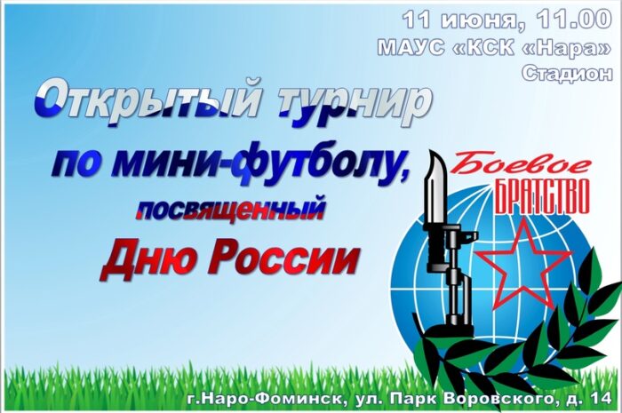 Открытый турнир по мини-футболу посвященный Дню России